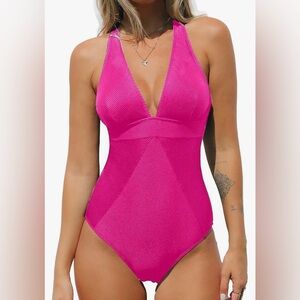 Women's Pink One-Piece Swimsuit. NWT
